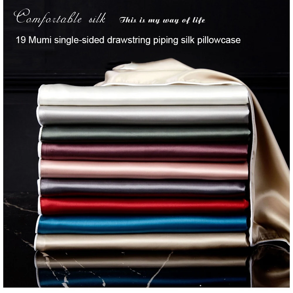 

100% Pure Silk Pillowcase Silk Pillow Cover Solid Color Natural Silk Pillowcase Mulberry Silk Pillow Case Bedroom Decor