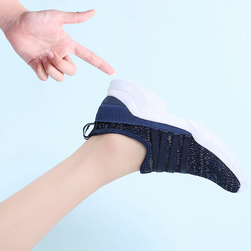 Женские дышащие сетчатые слипоны STQ бежевые повседневные кроссовки прогулочная