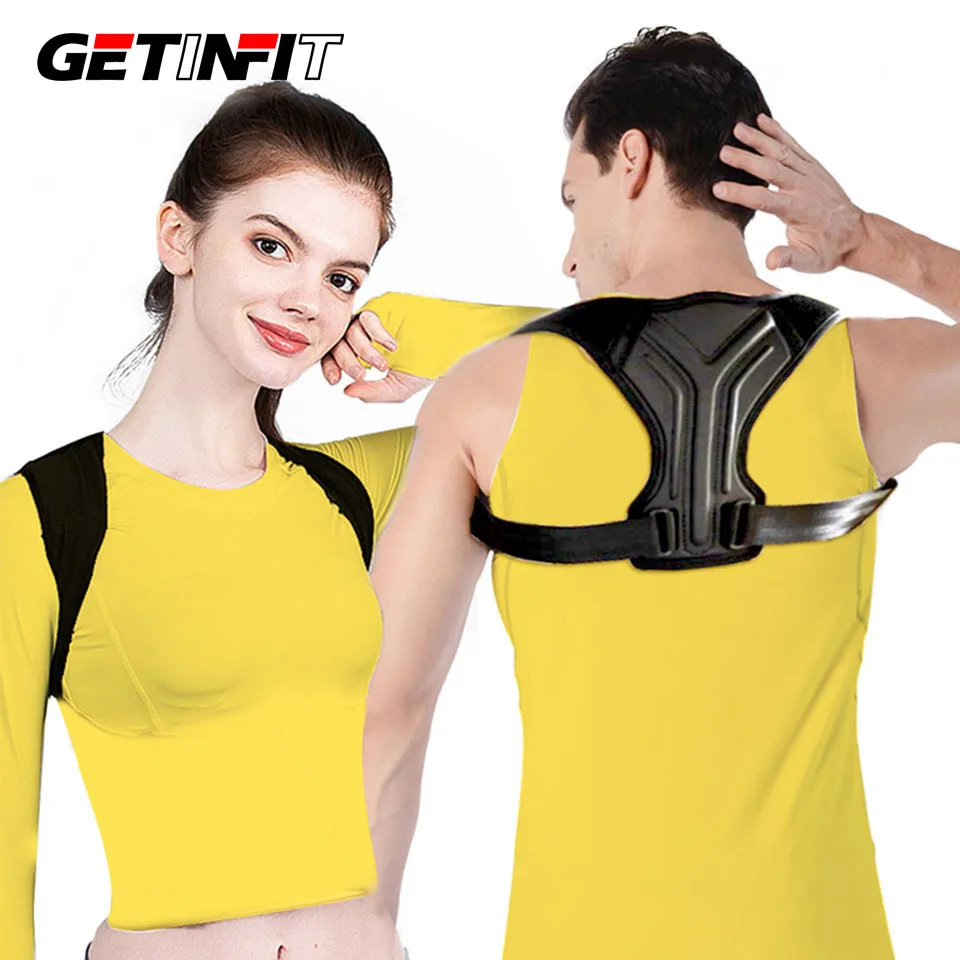 

Getinfit Новый Корректор осанки до ключиц поддержка спины коррекция спины прямой плечевой ремень для взрослых детей