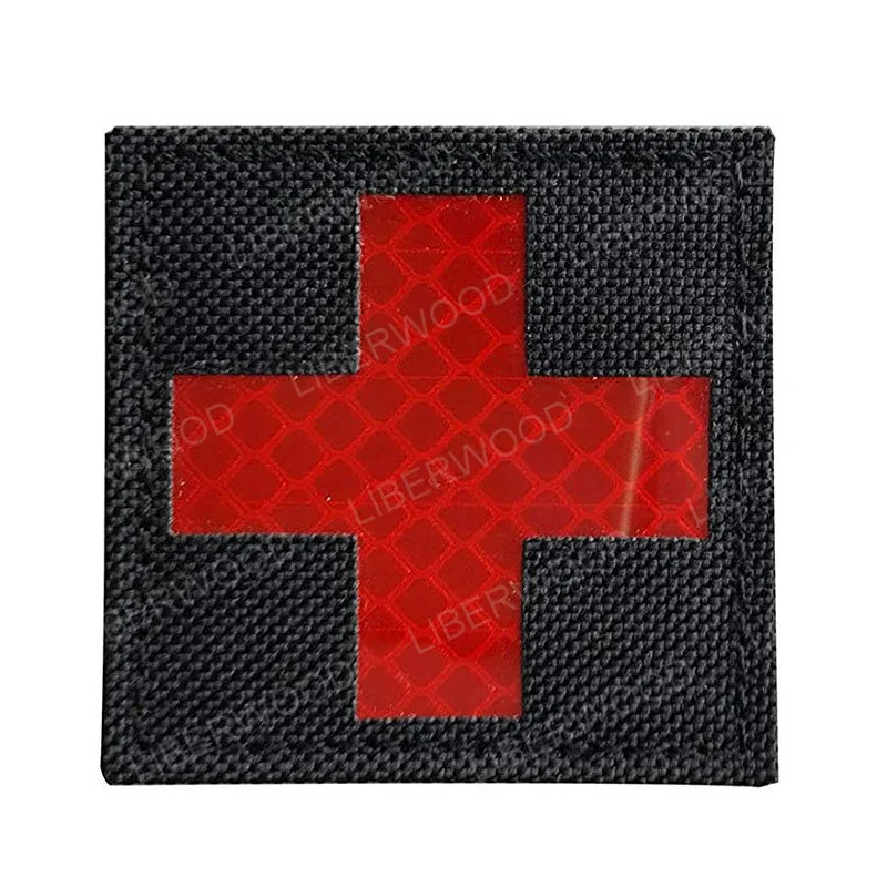 Светоотражающий медицинский EMT Star of Life многоцветный спасательный IR Chapter армейский значок крест тактический боевой аппликация эмблем обруч и петля - Цвет: 11