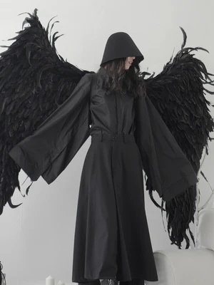 Yamamoto Темная футболка свободный крой свободные рукава облегающая асимметричная