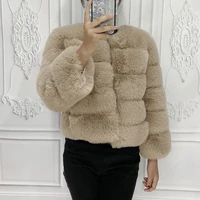 2021 women faux fur coat autumn winter high quality fluffy short coat faux fur jacket oversize