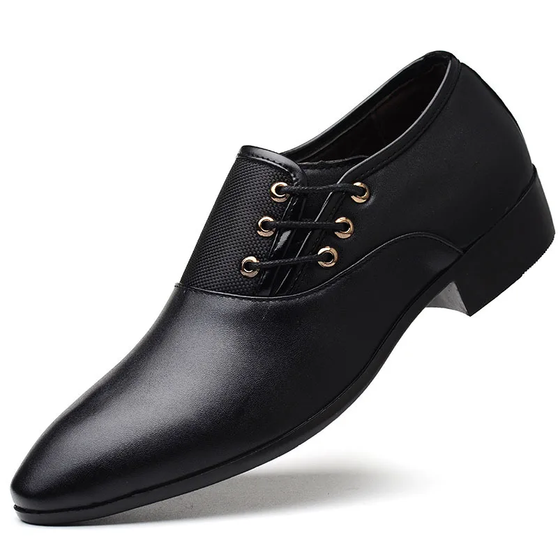 

Classic Man Round Toe Dress Shoes Cow Leather Business Casual Shoes Mens Black Wedding Shoes Oxford Formal Shoes Big Size 38-48
