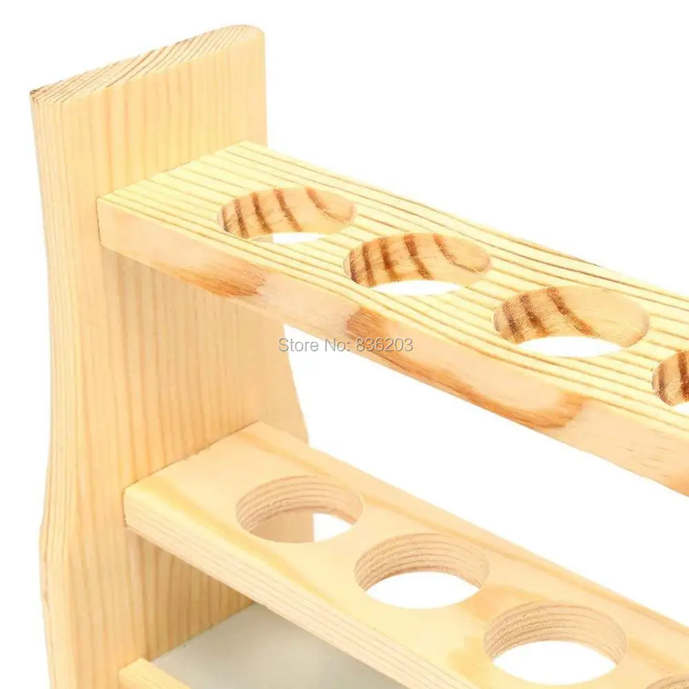 6 отверстий деревянная стойка для пробирок 25 мм держатель испытаний подставка