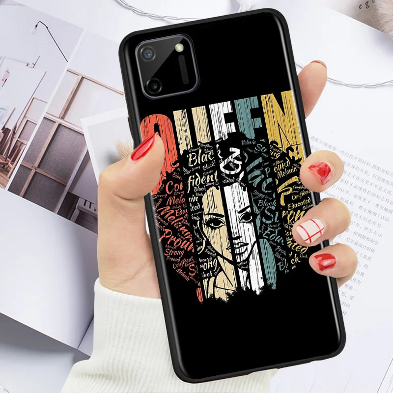

African Black Girl Queen Melanin For OPPO Realme 7i C17 7 6 6S 6i 5 5S 5i 3 3i 2 Narzo 10 20 Pro Global 5G Phone Case