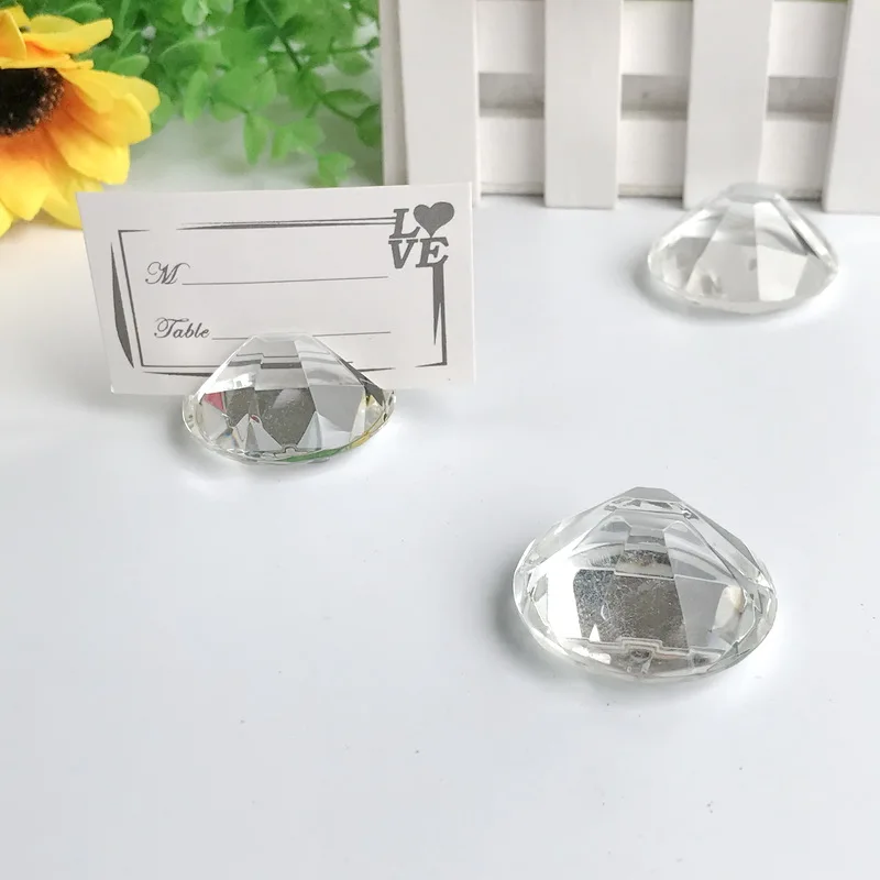 Держатель для карт в форме сердца с кристаллами 50 шт.|favor wedding|favor holderswedding favors crystal |