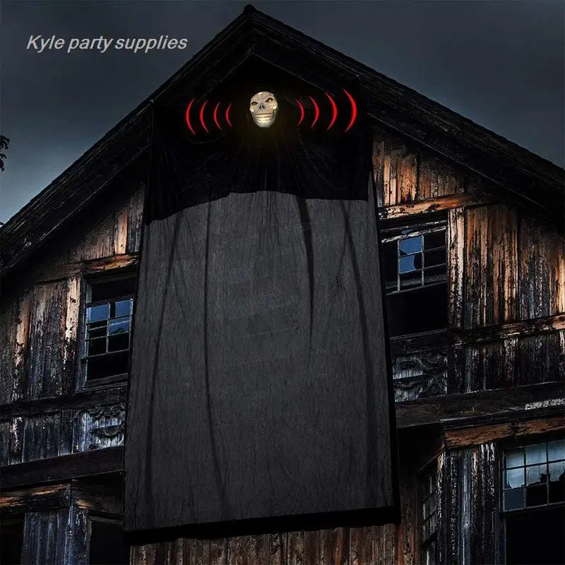 Светящаяся маска Призрака с голосовым управлением украшение для двери на