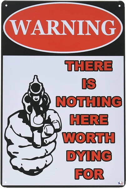 

Предупреждение, здесь ничего не стоит умирать за винтажный Ретро-бар, жестяной знак