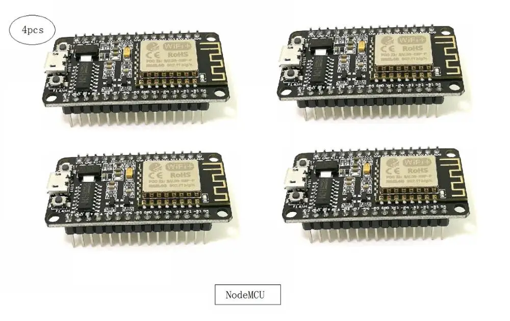 4 шт NodeMCU ESP8266 макетная плата Беспроводной модуль Wi Fi CH340 IoT совместим с ESP 12E Lua DIY