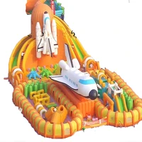 pvc inflatable trampoline inflatable slides funcity infltable bouncer obstacle course games