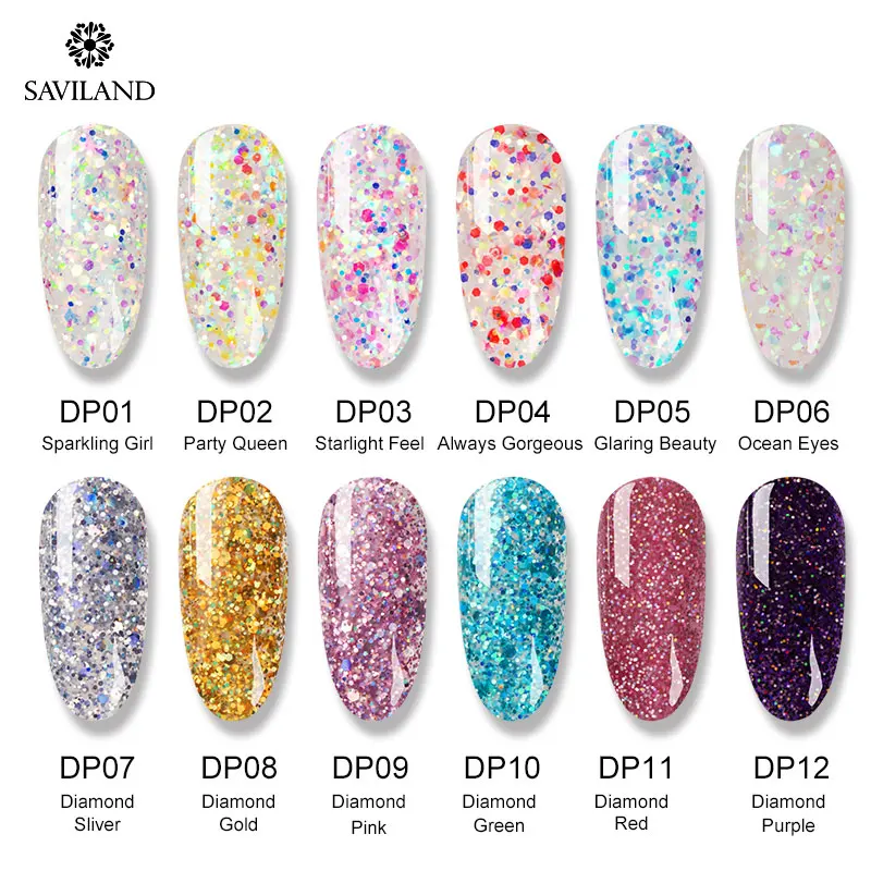 Полигель SAVILAND 15 г цветной полигель для наращивания ногтей гель быстрого твердый