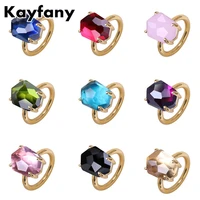 candy sweety ring solid steling silver rings for women elegant synthetic amethyst fuchsia nano spinel ring 2021