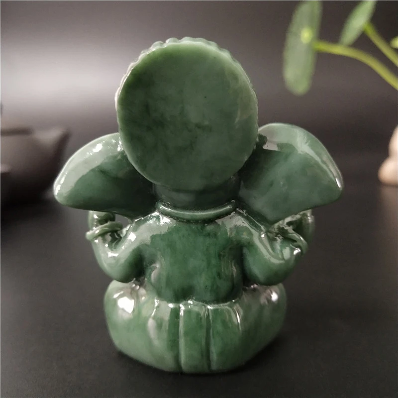 Статуя лорда Ганеши Будда слон Бог скульптура Ганеша Фигурки Человек Нефритовый