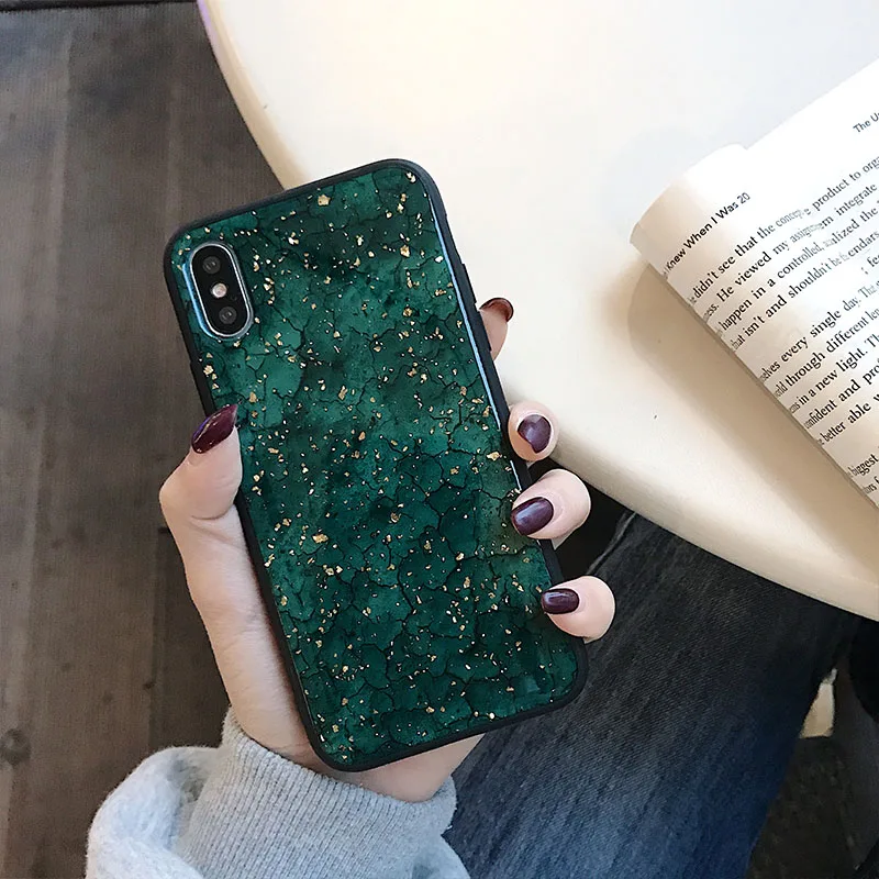 Мраморная Золотая фольга задняя крышка для Samsung Galaxy S7 edge S8 S9 Plus S10 Lite Note 8 9 M10 M20 M30