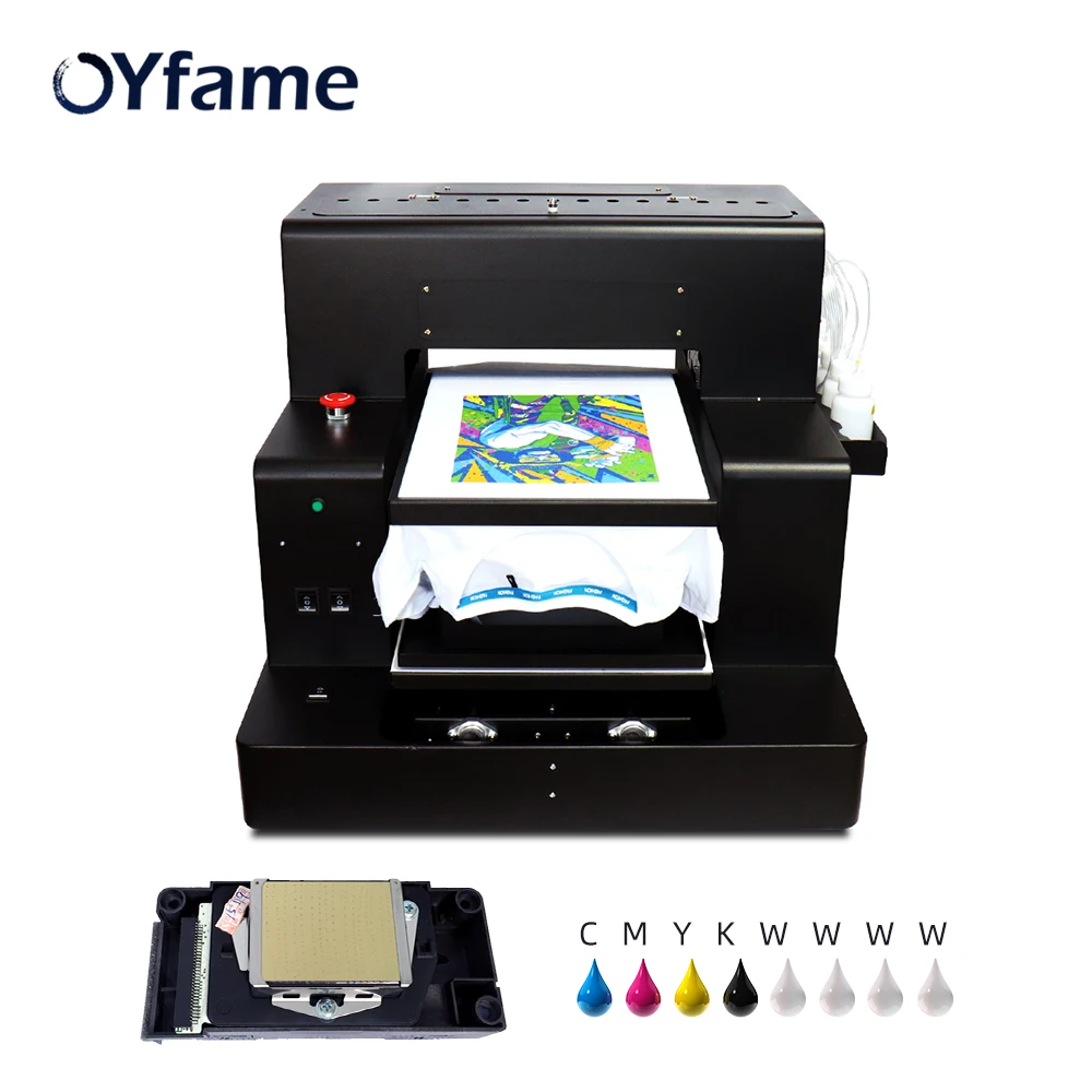 OYfame Fast A3 DTG Printer A3 Flatbed Printer  For t shirt Clothes Jeans t shirt printer With For Epson DX5 Printer head NEW