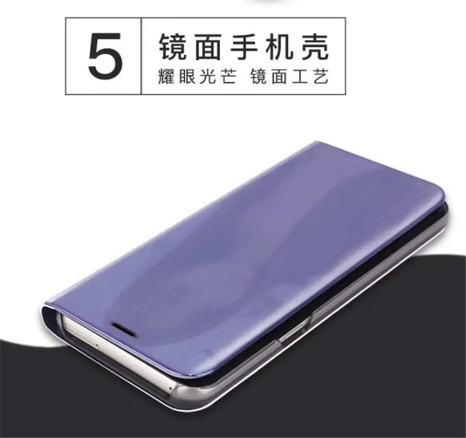 Высококачественный зеркальный флип-чехол для iphone 8 X XS 6 Plus 7 с прозрачным окном