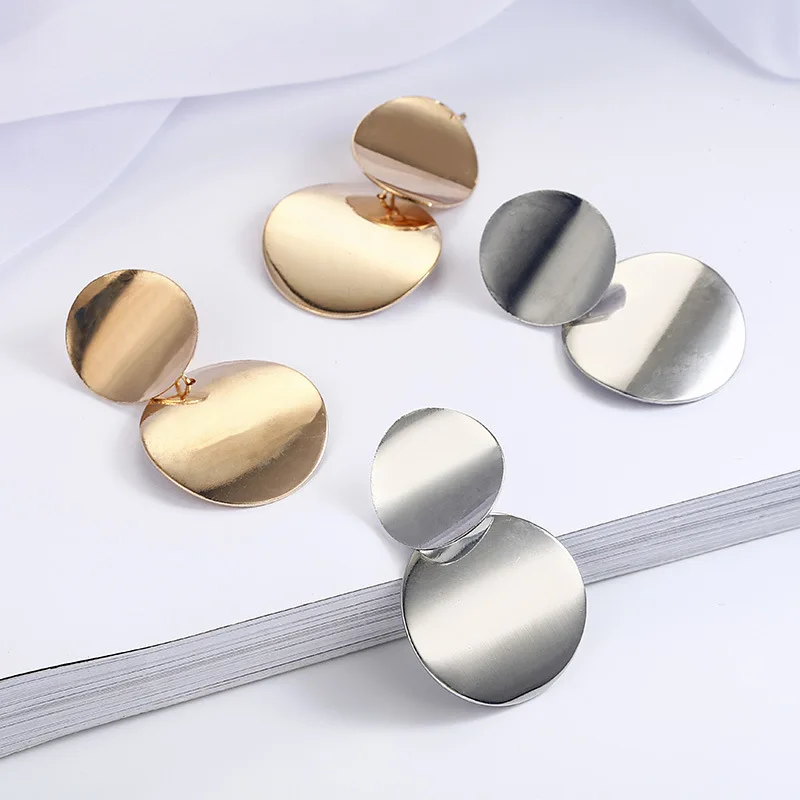 2019 модные круглой формы металлический золотой геометрический обод кольцо