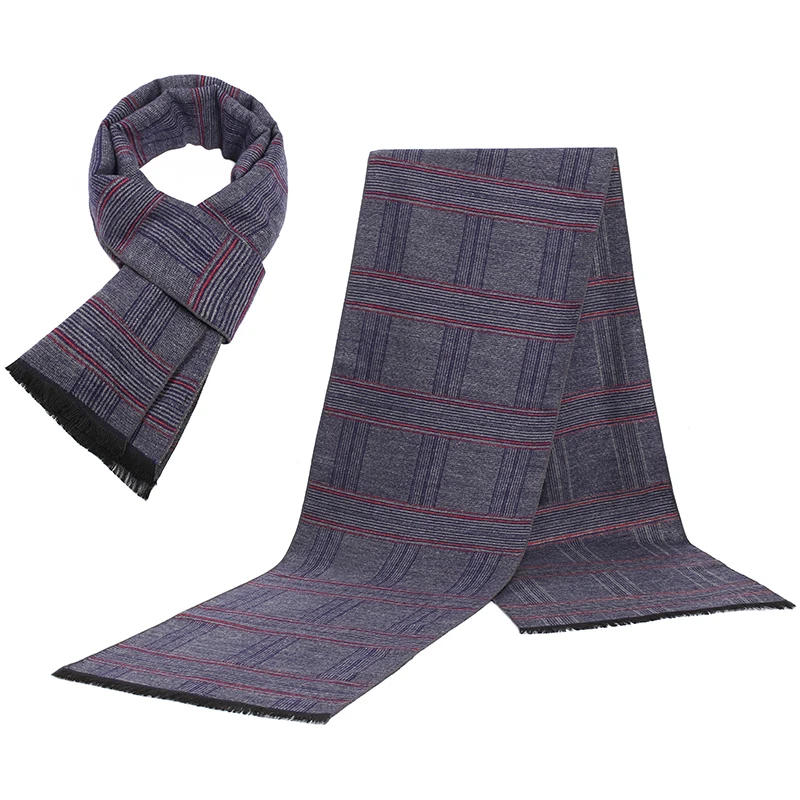 

2020 Autumn Winter New European and American Big Business Leisure Stripe Men's Scarf cashmere scarf winter scarf scarf men