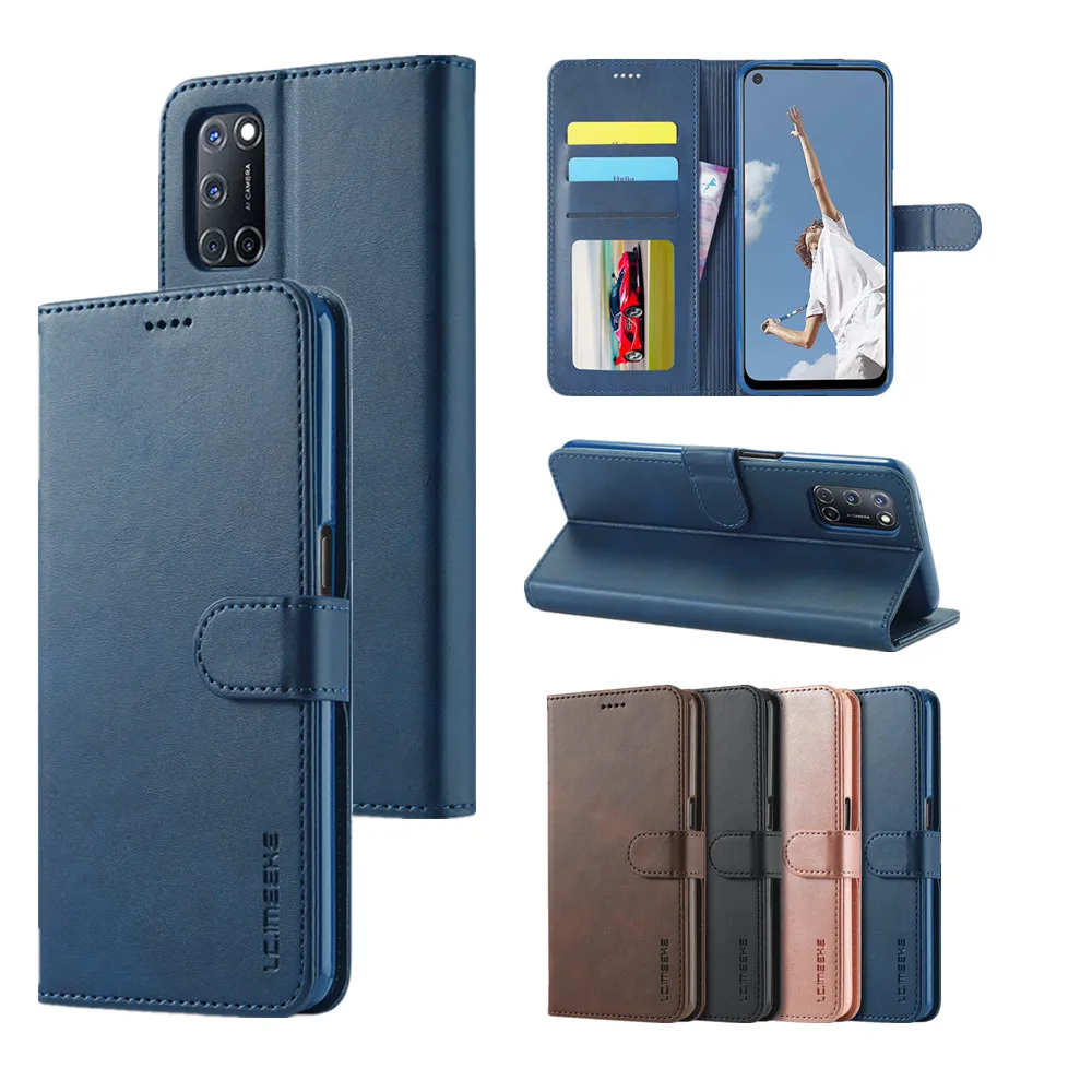 

Leather Flip Case for OPPO F19 Pro+ A94 Reno 5z 5g A74 A93 A54 A72 A73 A53 A92 A52 Realme C21 C20 C15 C12 C25 Narzo 20 30a Cover