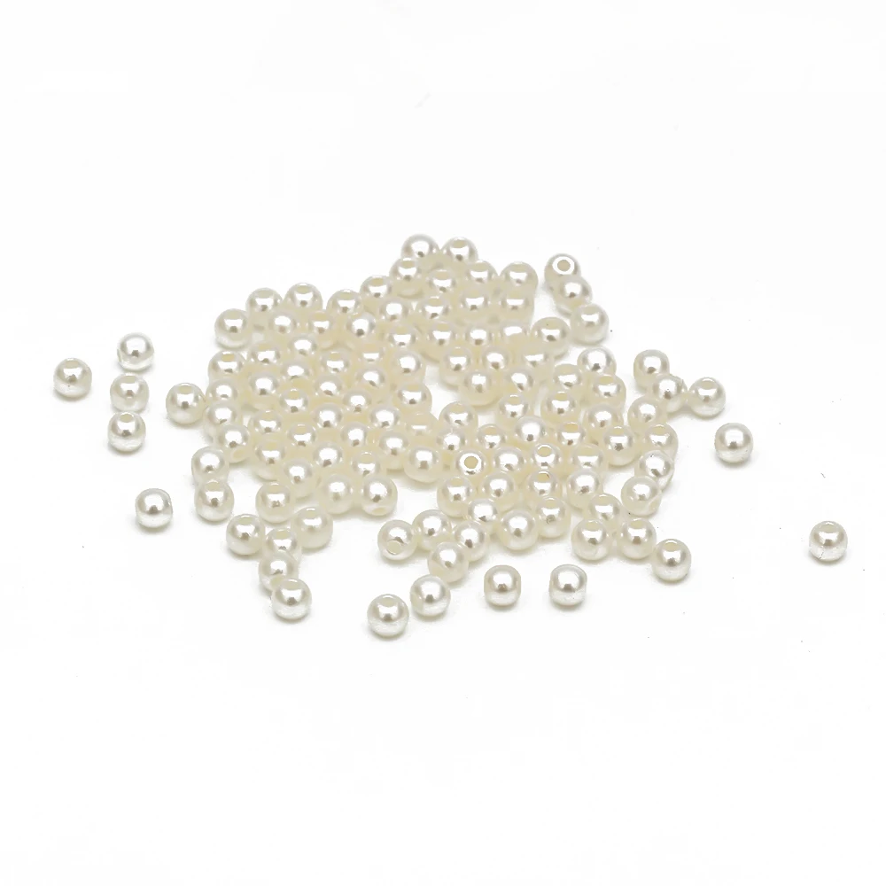 Meibeads 4/6/8/10/12 мм, АБС-пластиковый бежевого цвета белого жемчуга имитация DIY браслет дешевые круглые бусины для Модные украшения для изготовления