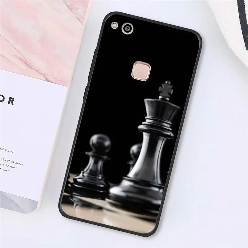 Babaite Черный и белый цвета шахматы чехол для телефона для huawei Y5 II Y6 II Y5 Y6 Y7Prime Y9