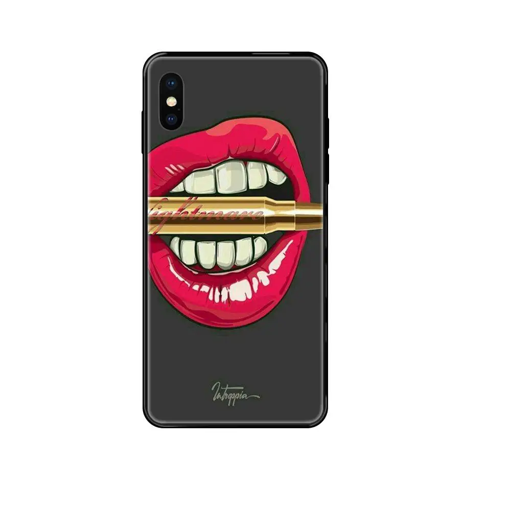 Чехол для iPhone 11 12 Pro Max Plus X XS XR 8 7 6S SE 5 5C Женский оболочка 2020 с красными сексуальными