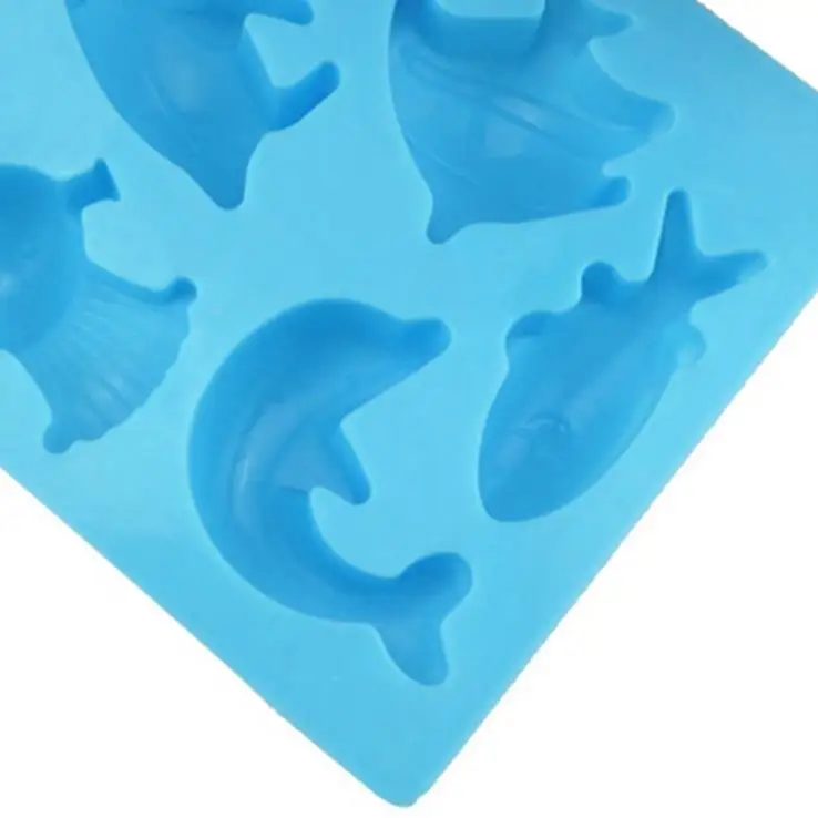 Бесплатная доставка 8 отверстий Кит дельфин рыба пингвин силиконовая форма для