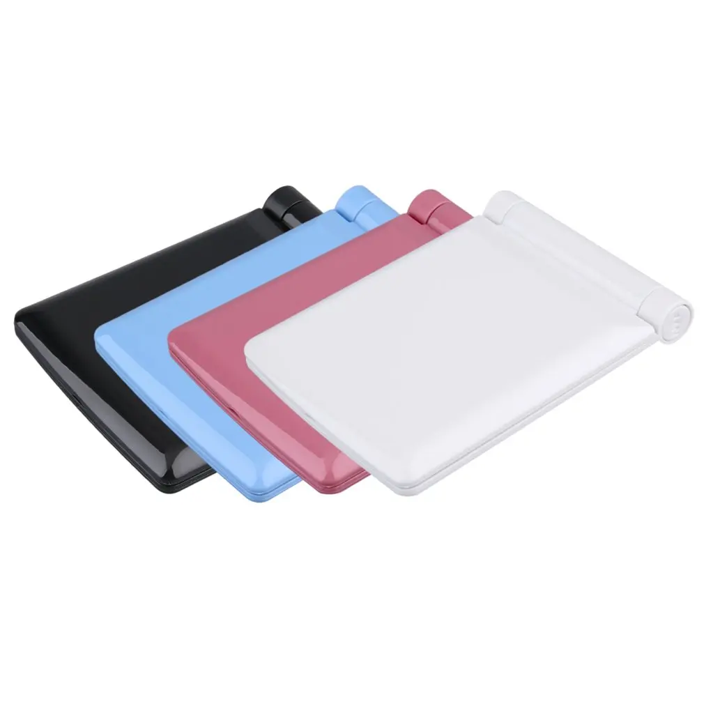 Women Foldable Makeup Mirrors Tool Lady Cosmetic Hand Folding Portable Compact Pocket Mirror 8 LED Lights Lamps Dropshipping | Красота и