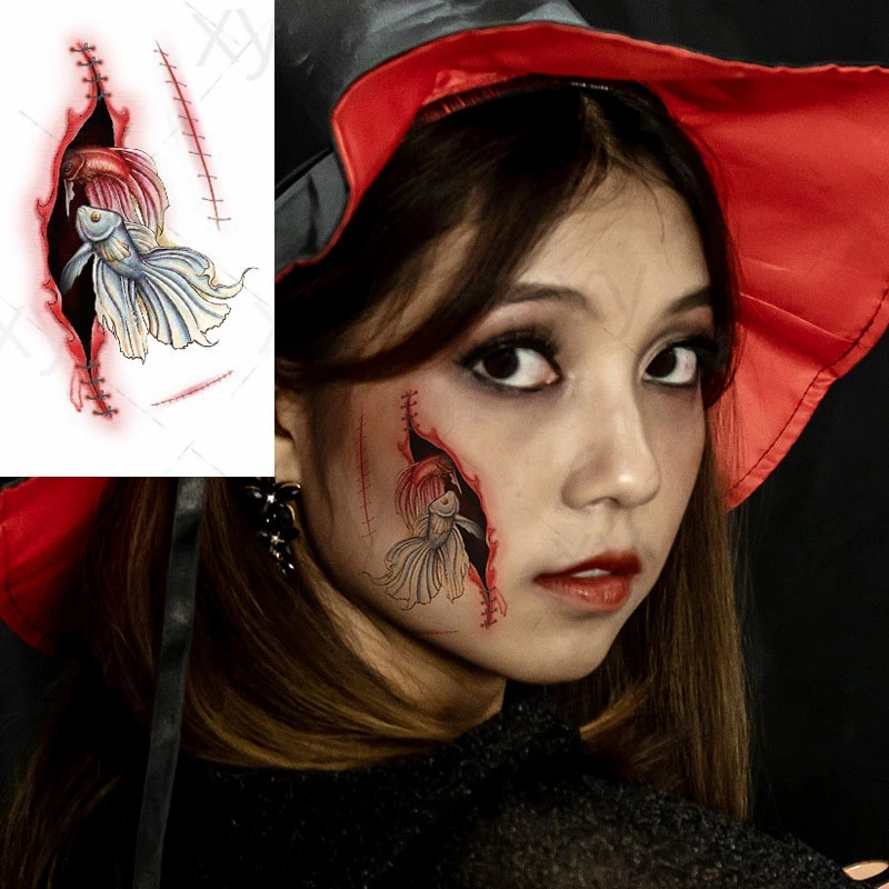 3D Паук тату Скорпион Временные татуировки наклейки для Хэллоуина искусственные