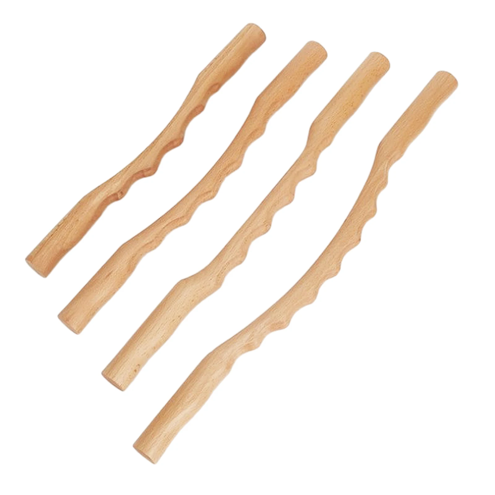 

4 шт. буковая древесина массаж скребком гуаша палка Массажная для задней панели с креплением на талии и ноге терапии