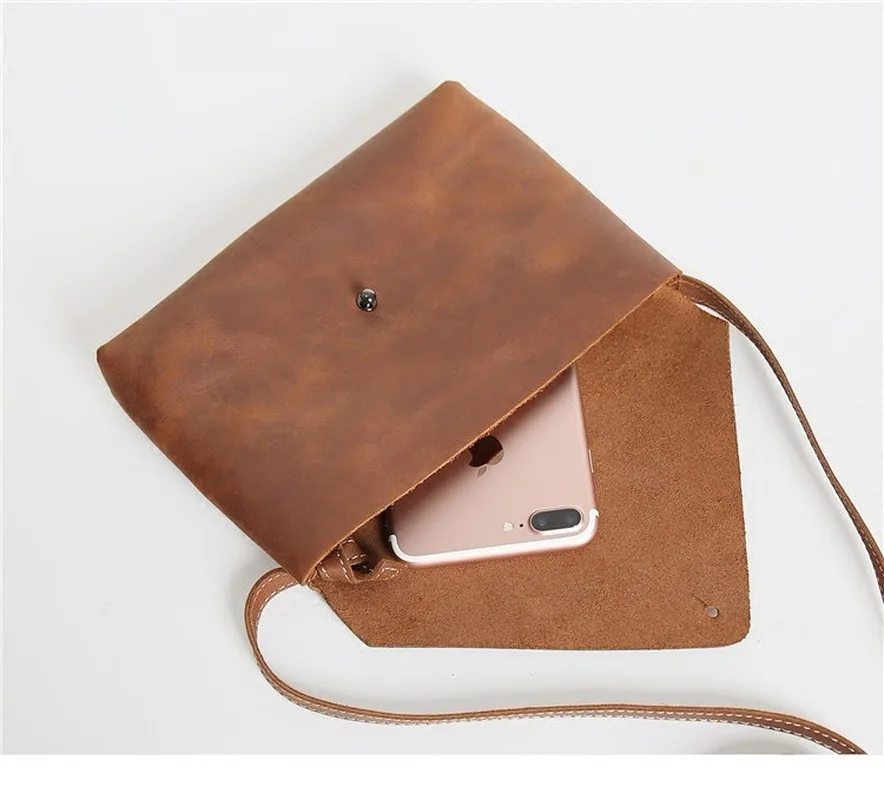 Мини-сумка-мессенджер женская сумка повседневная для телефона на плечо кожаная |