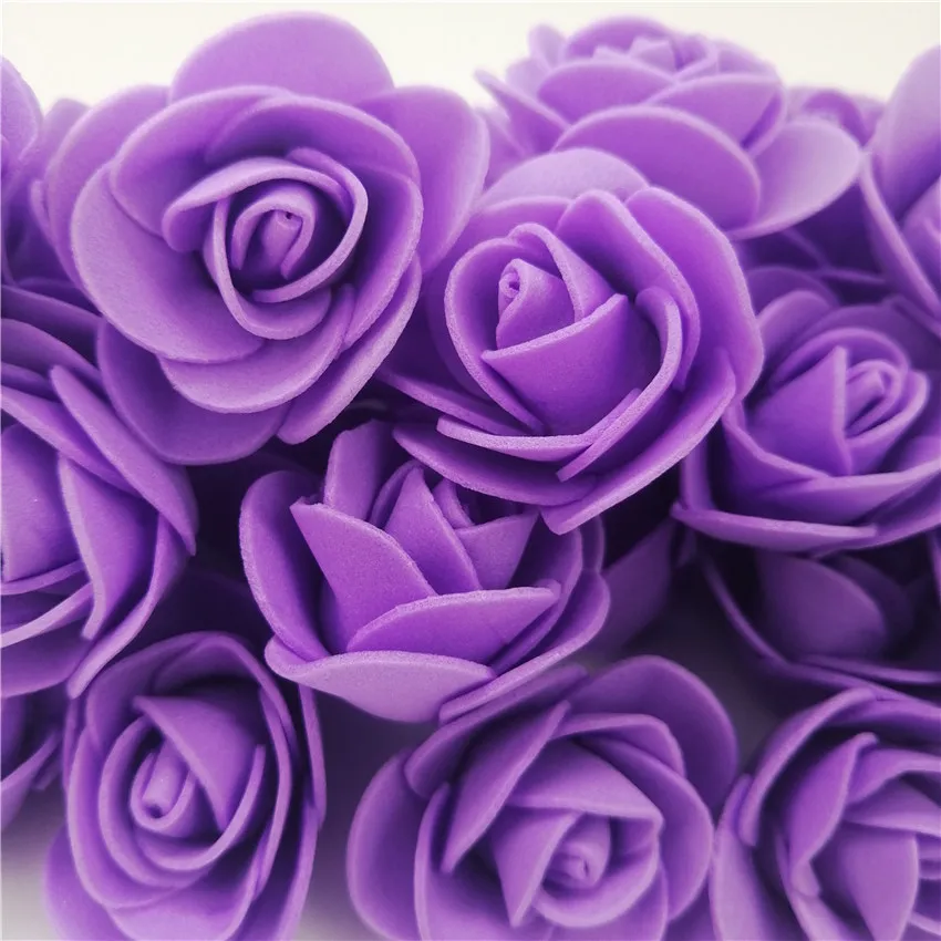 500pcs purple rose Пузырьковая Роза медведи ПЕНА РОЗА ручной работы медведь плесень DIY искусственный цветок розы Медведь пластик медведь розы - Цвет: 500pcs purple rose