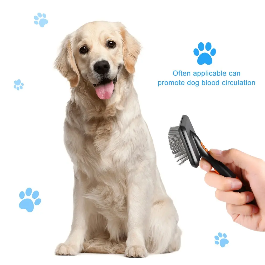 Массажная Расческа для домашних животных нескользящая ручка удаляет