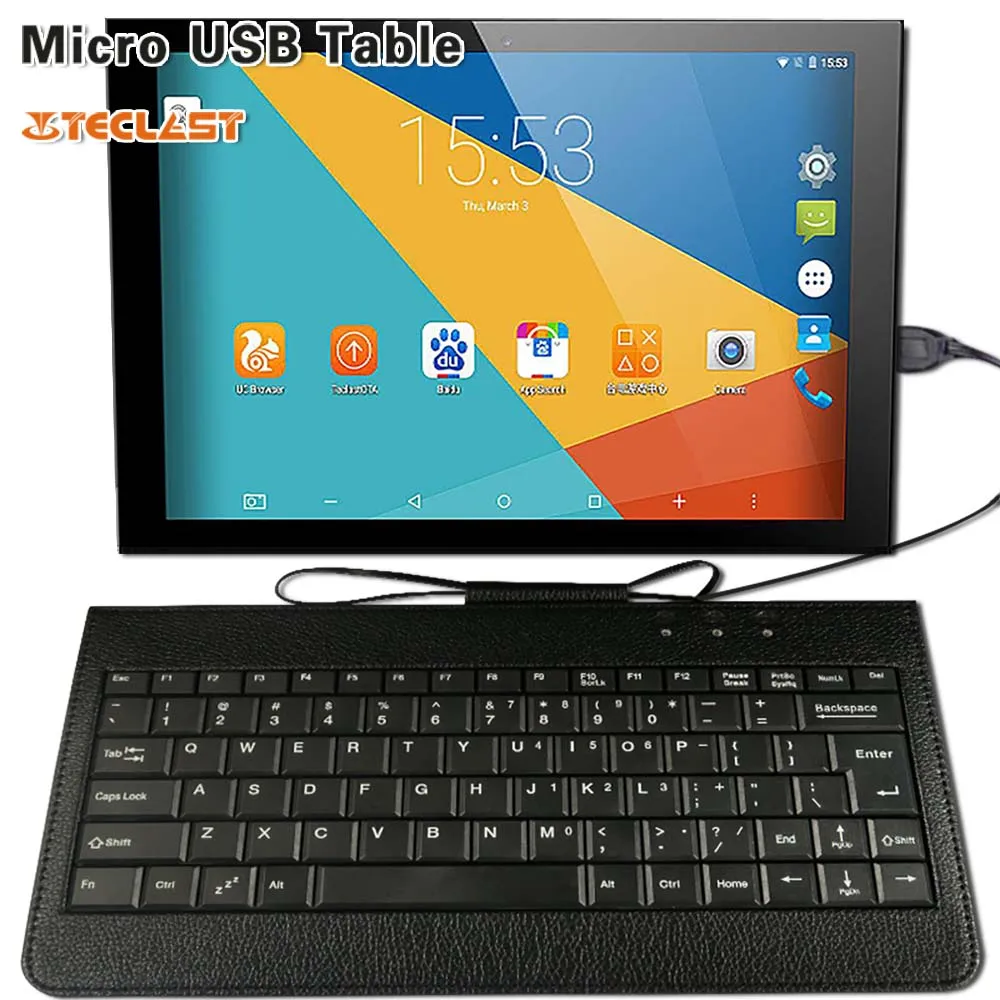 Чехол подставка для клавиатуры Micro USB из искусственной кожи Teclast 98 Octa core/A10S/M20