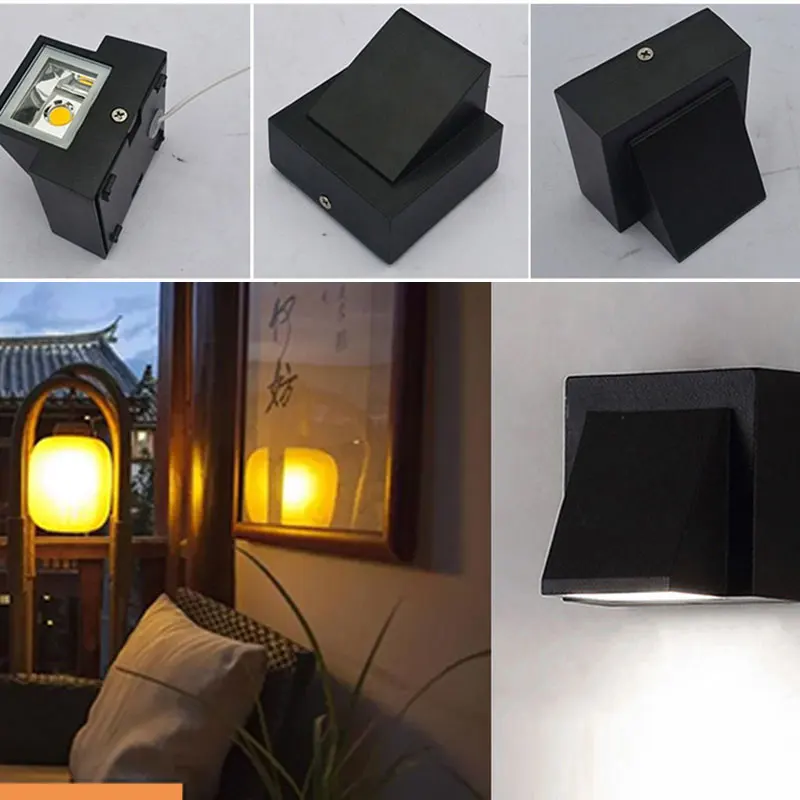 

Светодиодный настенный светильник с одной головкой Водонепроницаемый IP65 садовый коридор лампа открытый внутренний настенный светильник с...