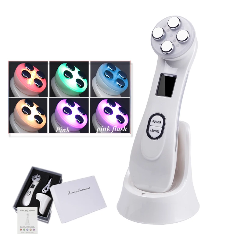 

5 в 1 радиочастотная мезотерапия ЭМС, Электропорация, красота лица, радиочастота, светодиодный фотон, омоложение кожи лица, устройство для поддержания красоты кожи, устройство для красоты кожи