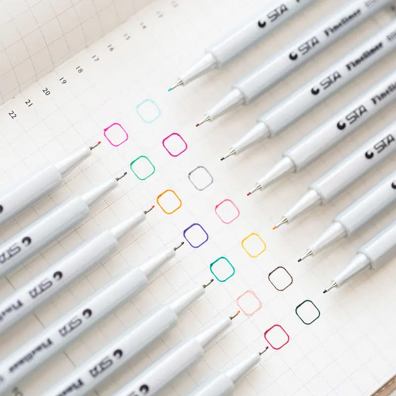 

Ручка с крючком для рисования, 0,4 мм, 12 цветов