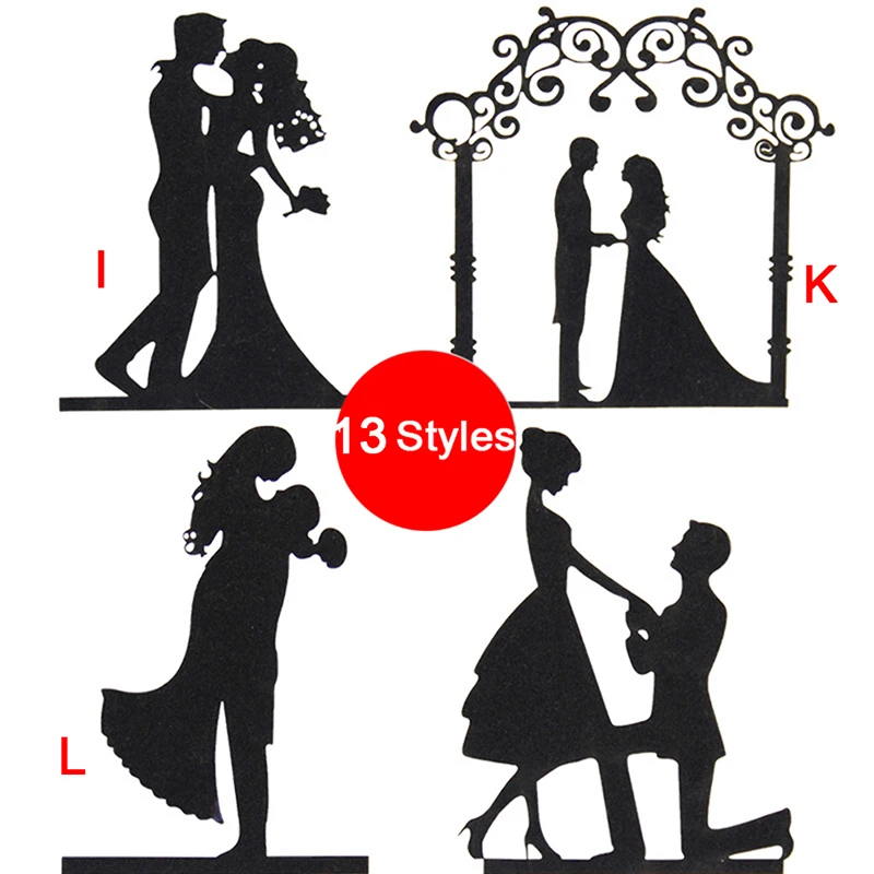 

1 Pc 13 Styles Wedding Topper Marriage Decoration Valentine's Day Baking Cake Insert Flag