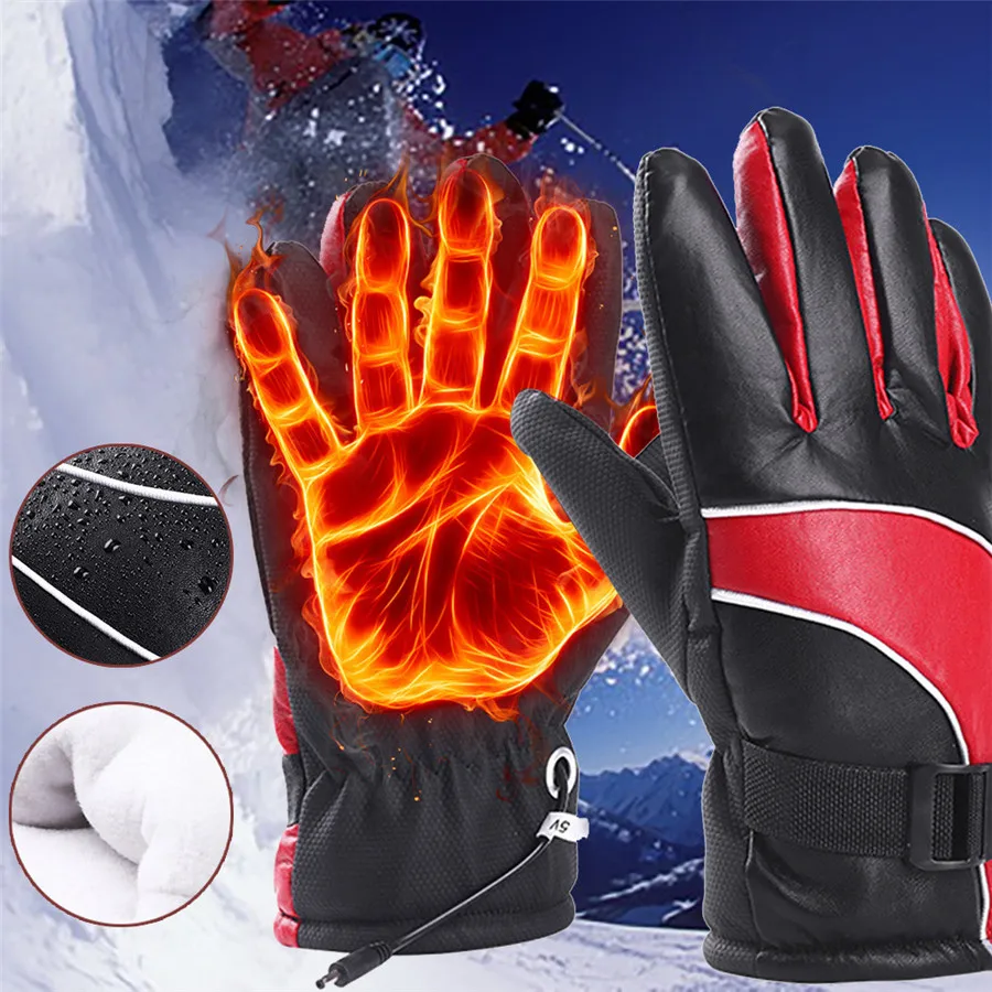 Перчатки с электрическим подогревом перезаряжаемые Водонепроницаемые зимние