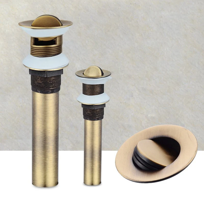 Antique Bronze Bathroom basin sink Press Pop Up Drain stopper waste Assembly water overflow or non-overflow | Обустройство дома