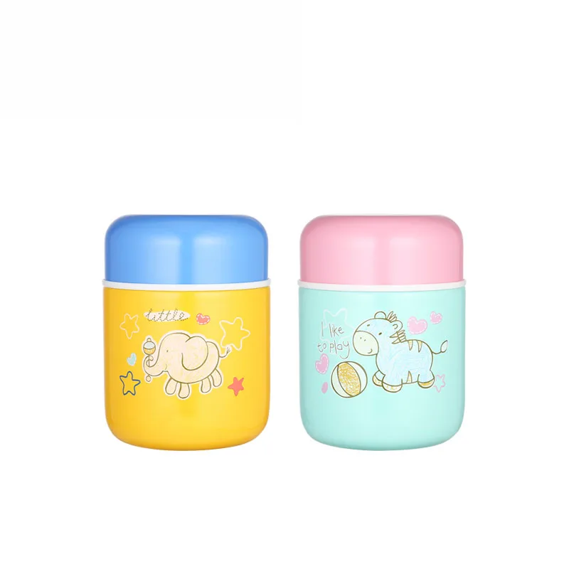 Мультяшный стиль детская колба BPA free из нержавеющей стали Вакуумная еда термос 280