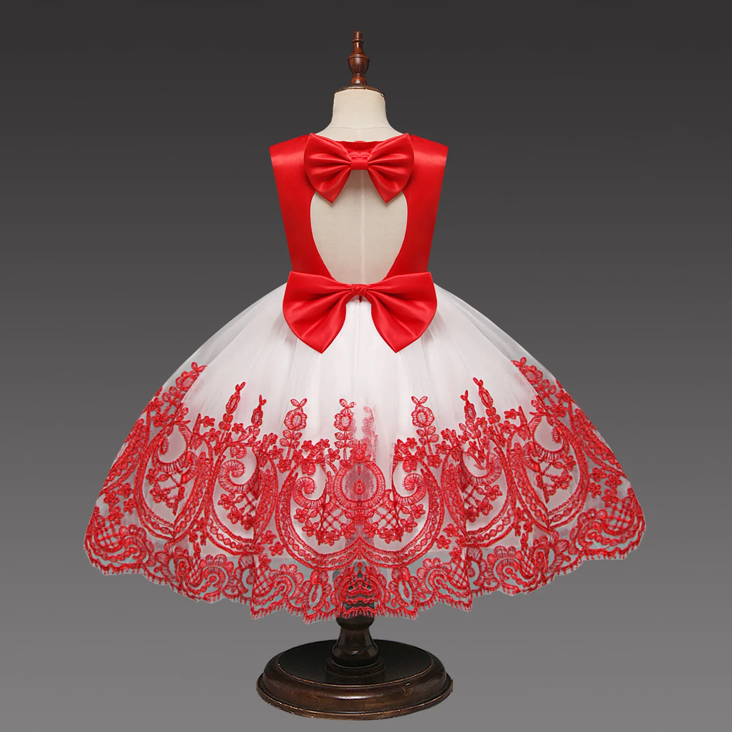 Платье принцессы для девочек с цветочным принтом элегантное платье без рукавов