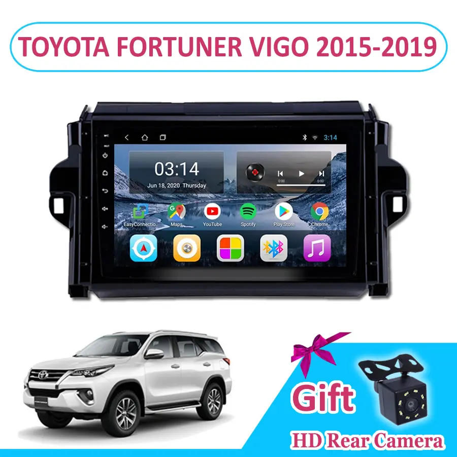 

9'' IPS Android 9.0 Car Radio Multimedia TOYOTA FORTUNER VIGO 2015/2016-2019 GPS Navigation Navi Player Auto Stereo 2din WIFI