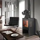 4-лопастная фреза для деревабревенкамина, тихий вентилятор, черный домашний эффективный инструмент для распределения тепла B3M2