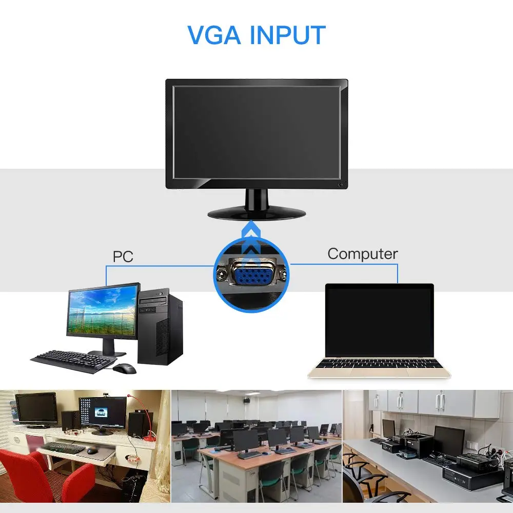 Eyoyo 15 6 дюймовый монитор маленький Hdmi портативный vga CCTV с экраном lcd 1920x1080 16:9 IPS Display