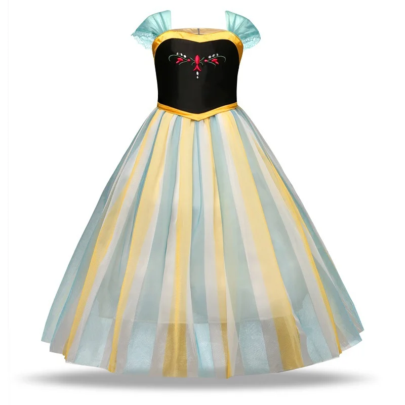 only dress Snow Queen Princess Anna Elsa Dress for Girls Frozen Elsa Dresses Kids Little Girls Clothes Party Wedding Cosplay Dress Vestiods - Цвет: only dress