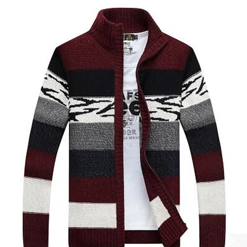 2018 осенний наряд новый свитер утепленный с высоким воротником кардиган мужские