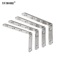 yumore 2pcs corner brace stainless steel brackets 90 angle joint fastener shelf support for furniture cabinet screens wall