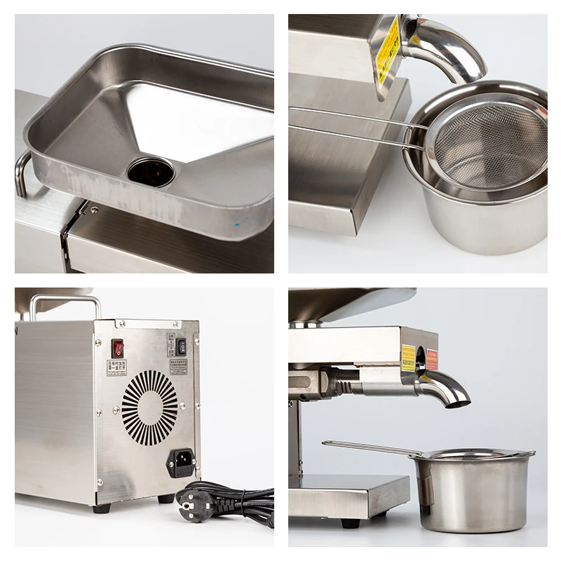 220V Household Automatic Stainless Steel Cold Press Sunflower Oil Maximum Power 1500W Carbon Free Copper Motor | Бытовая техника