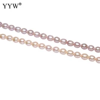 sale 6 7mm loose pearls beads natural potato freshwater pearl beads for diy earrings necklace hole 0 8mm 15 3 inch pink purple